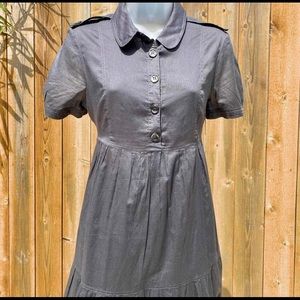Burberry Grayish Blue Shirt Dress Size 8